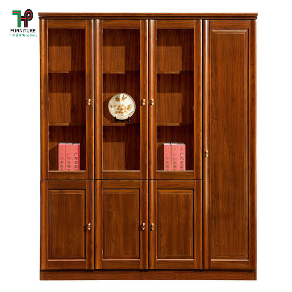 Tủ gỗ tài liệu 4 cánh